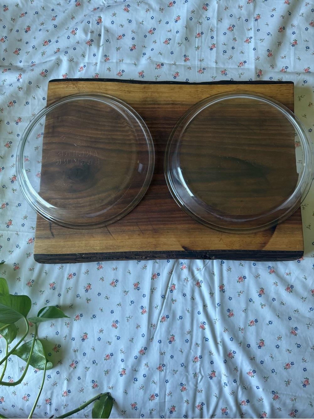 Anchor Hocking Clear Glass Pie Plates, Round Bakeware Pair